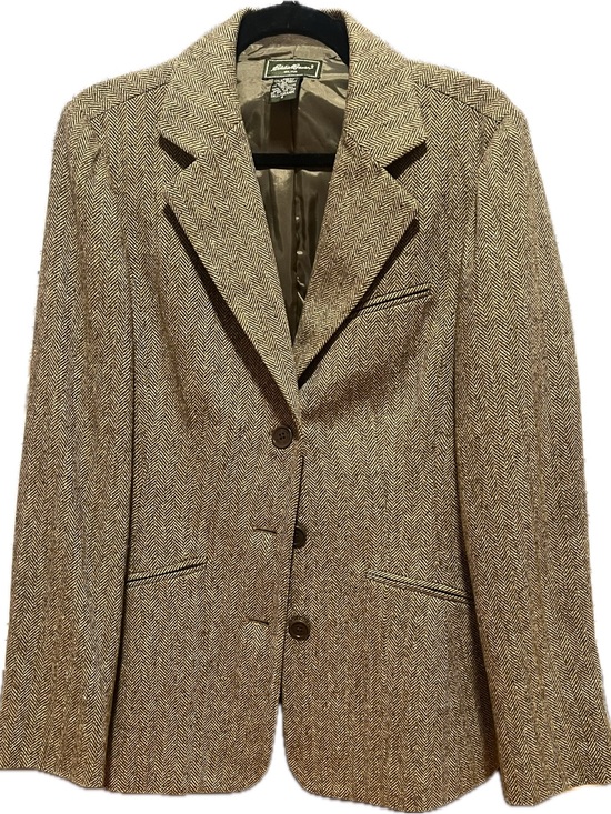 Eddie Bauer Jackets & Blazers - Eddie Bauer Herringbone Tweed Blazer Silk Wool Blend
